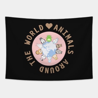 animals around the world Tapestry