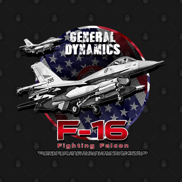 F-16 Fighting Falcon General Dynamics Fighter Jet by aeroloversclothing