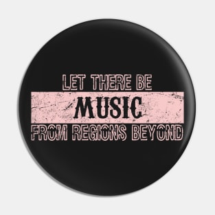 Let There Be Music from Regions Beyond! Vintage Millennial Pink Pin