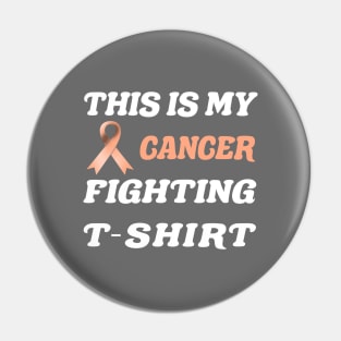 uterine Cancer peach Ribbon Fighting Pin