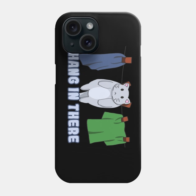 Hang in There - Cat Hanging Phone Case by Dearly Mu