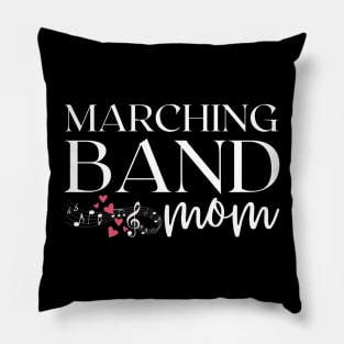 Marching Band Mom Hearts Music Notes Pillow