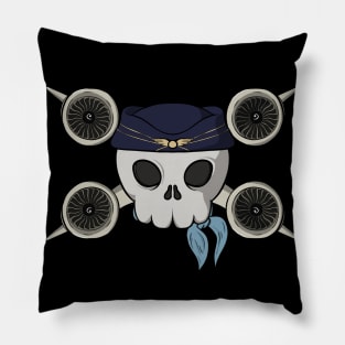 Stewardess crew Jolly Roger pirate flag (no caption) Pillow