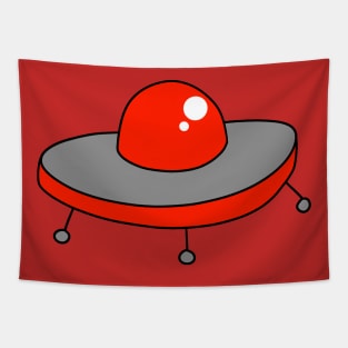 Red UFO Tapestry