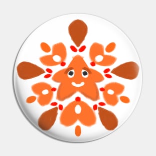 Starburst Orange Pin