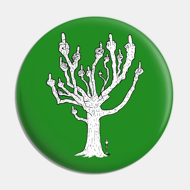 Tree of Giving Zero Fucks Pin by deancoledesign