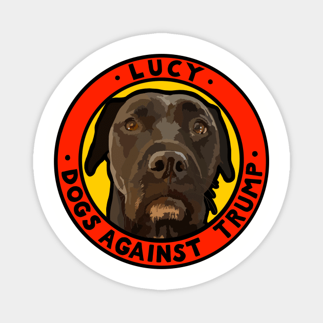 DOGS AGAINST TRUMP - LUCY Magnet by SignsOfResistance