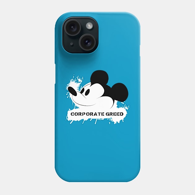 Corporate Greed Mouse - White Phone Case by MutationIvori