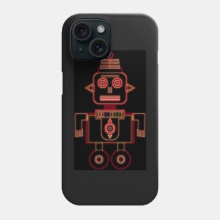 Neon Red Robot Phone Case