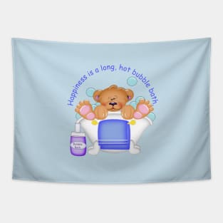 Bubble Bath Bear Tapestry