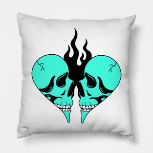 Heart Shaped Skull Pillow