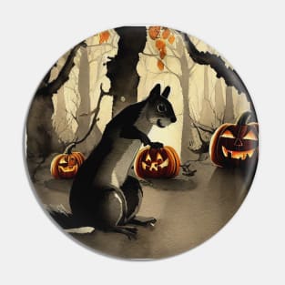 Sinister Squirrel scheming in the Dark Forest, Pin