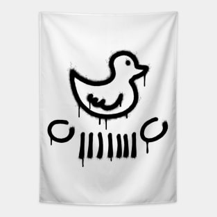 Duck Duck Jeep - Graffiti Black Tapestry