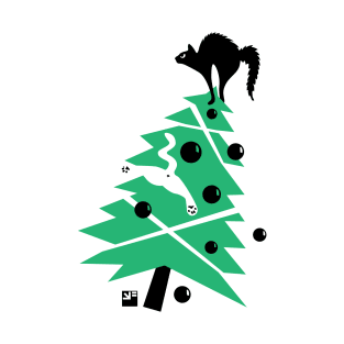 Angry Animals - Catmas tree T-Shirt