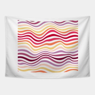 Colors Waves Stripes Tapestry