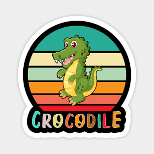 Vintage Retro Crocodile Magnet