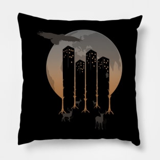 Save The Planet - City Night glow Pillow