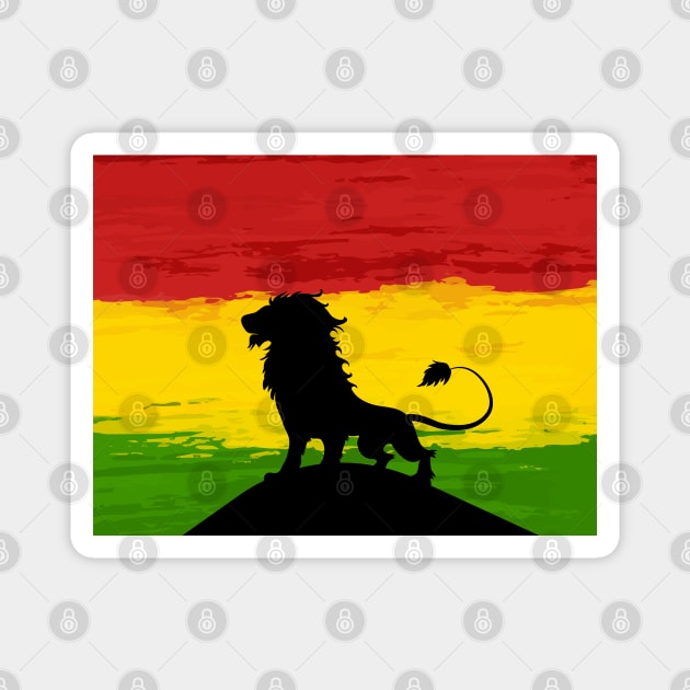 Rasta Lion Magnet by belhadj