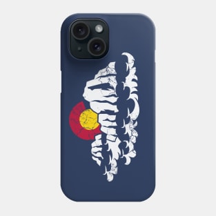 Colorado Flag Mountains In The Clouds Phone Case