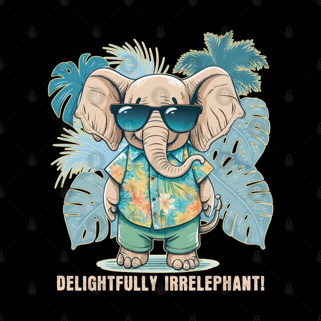 Delightfully Irrelephant! Hawaiian Shirt Elephant by DanielLiamGill