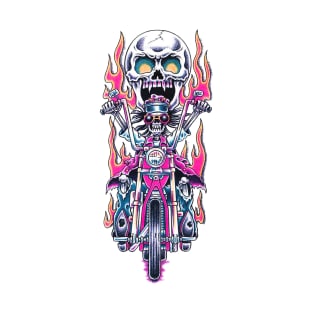 Death skeleton drives a motorcycle T-Shirt