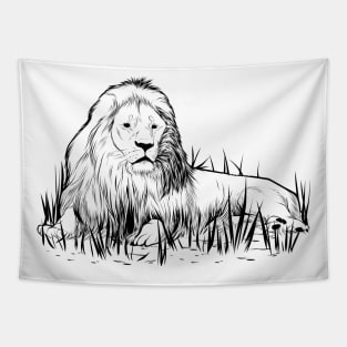 African Lion Tapestry