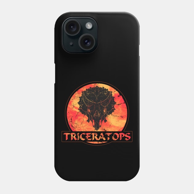 Triceratops Fossil Skull Phone Case by NicGrayTees