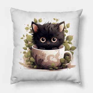 Cat in a cup Pillow