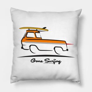 1961 Ford Econoline Pickup Truck Gone Surfing Pillow