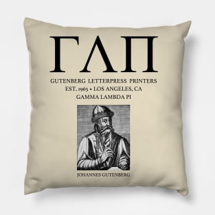 Gutenberg Letterpress Printers Pillow