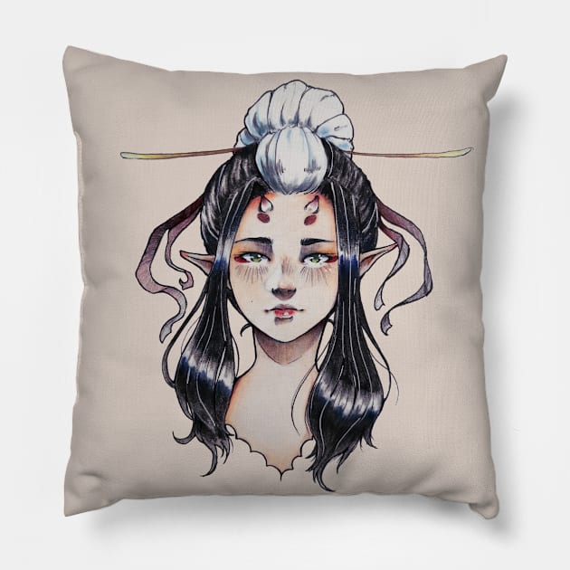 Horns Pillow by Torichan03