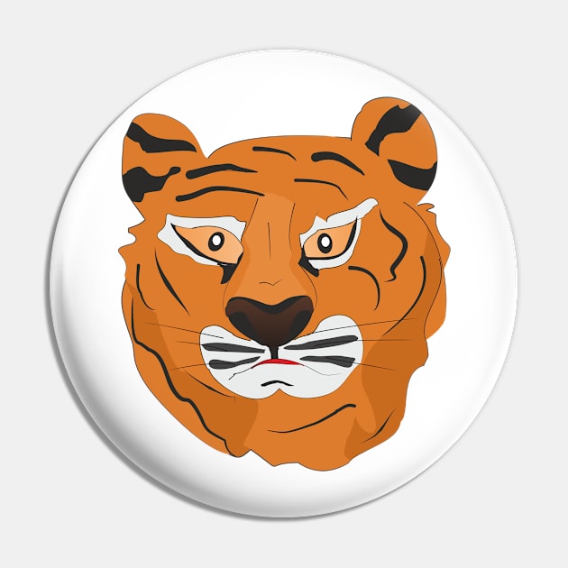 Tiger face Pin by Alekvik