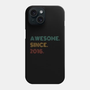 8 Years Old Awesome Since 2016 8Th Birthday Phone Case
