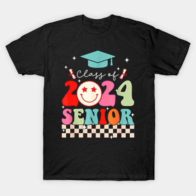 Class Of 2024 Senior Retro Graduation Groovy Face - Class Senior ...