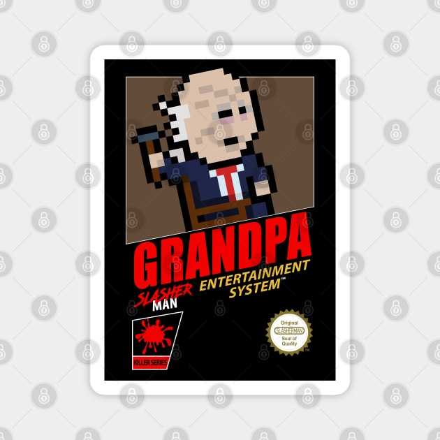 John Dugan "Grandpa" retro 8-bit horror gaming Magnet by WithoutYourHead