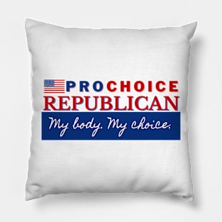 Pro Choice Republican (red & blue on light) Pillow