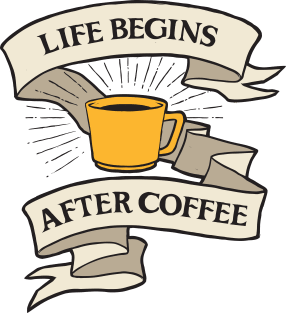 LIFE BEGINS AFTER COFFEE Magnet