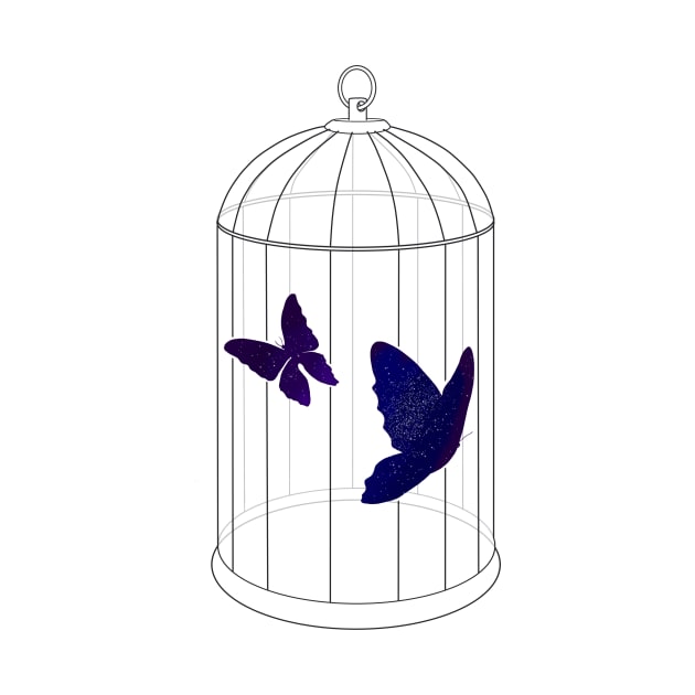 butterflies in a cage by M-m