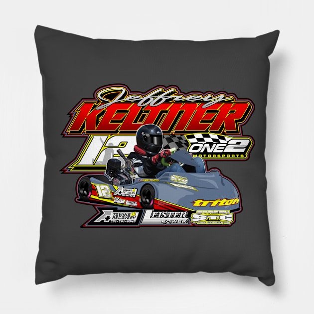 Jeff Keltner's One 2 Motorsports - Design on Front Pillow by FLASHe Graphics