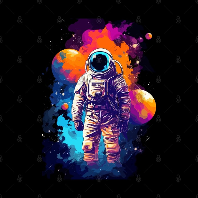 Astronaut in Space Abstract Art by Art-Jiyuu