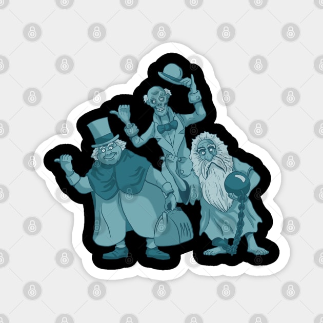 Hitchhiking Ghosts Magnet by Black Snow Comics