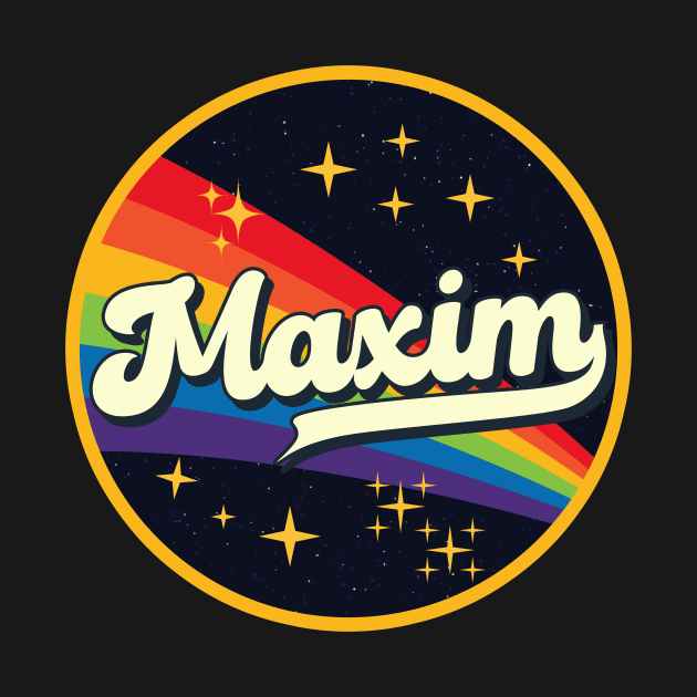Maxim // Rainbow In Space Vintage Style by LMW Art