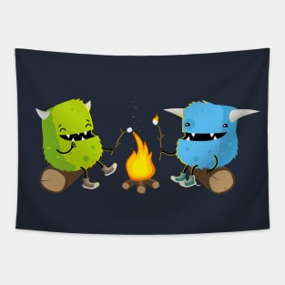 Camping monsters Tapestry