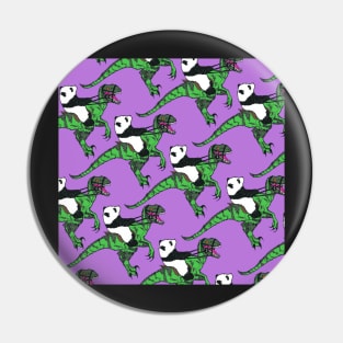 Jurassic Panda Logo Print Pin