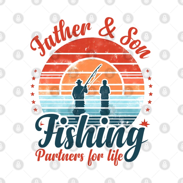 Fisherman Dad and Daughter Fishing Partners For Life by click2print