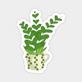 Plants in a Coffee Mug Magnet