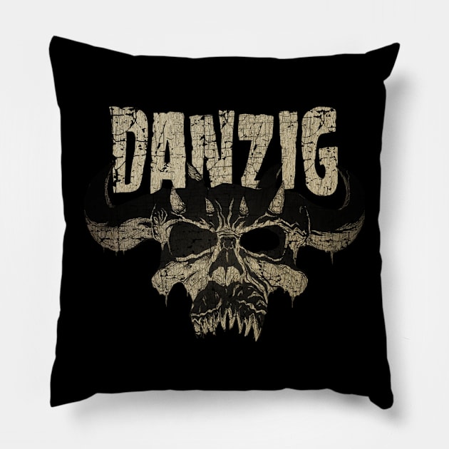 Danzig Skull 1988 Pillow by Thrift Haven505