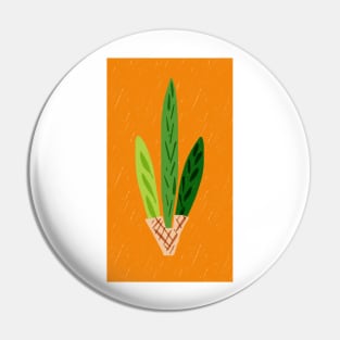 Lulav Orange Print Pin