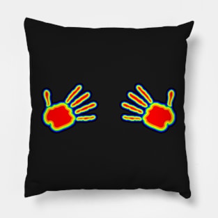 Thermal Hand Grab Print Pillow