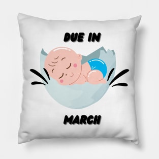 Due in March Baby Gift Pillow